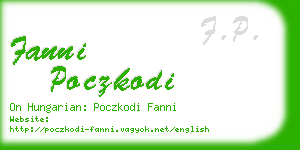 fanni poczkodi business card